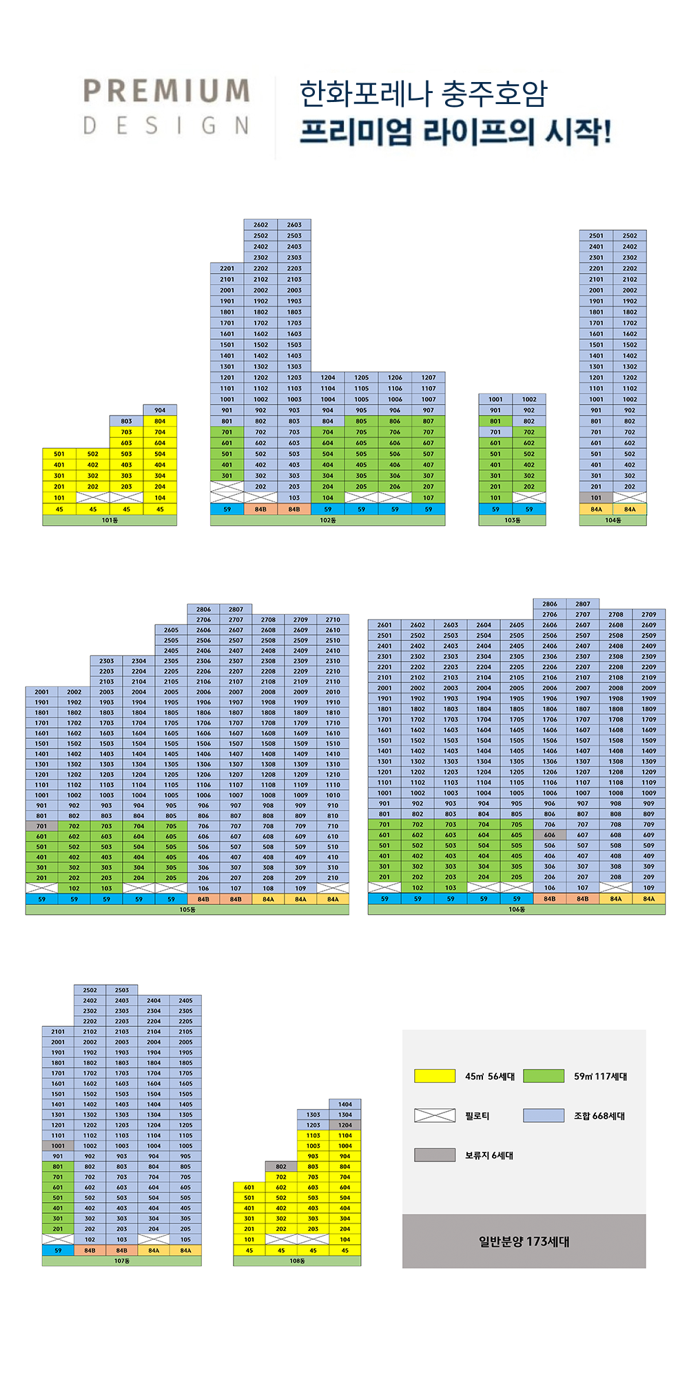 동호수배치도